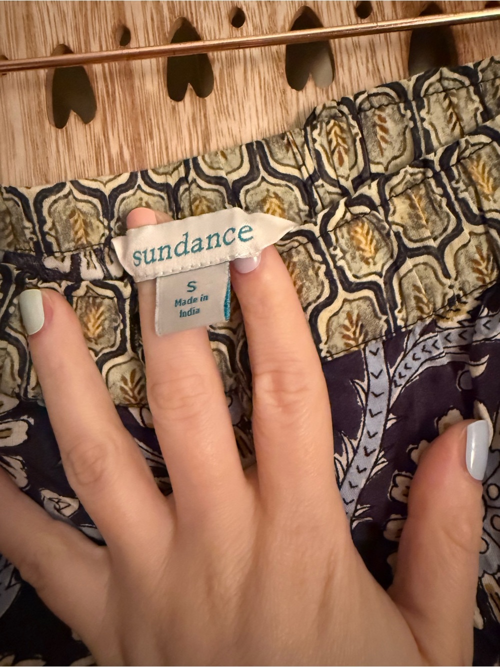 Sundance Floral Cotton Pants | Size S - Picture 5 of 7
